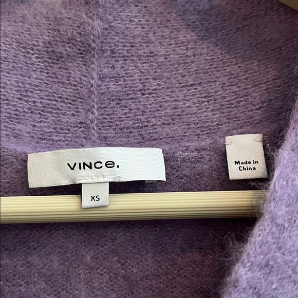 Vince Lilac Lavender Purple V Neck Alpaca Cardigan - Picture 2 of 3